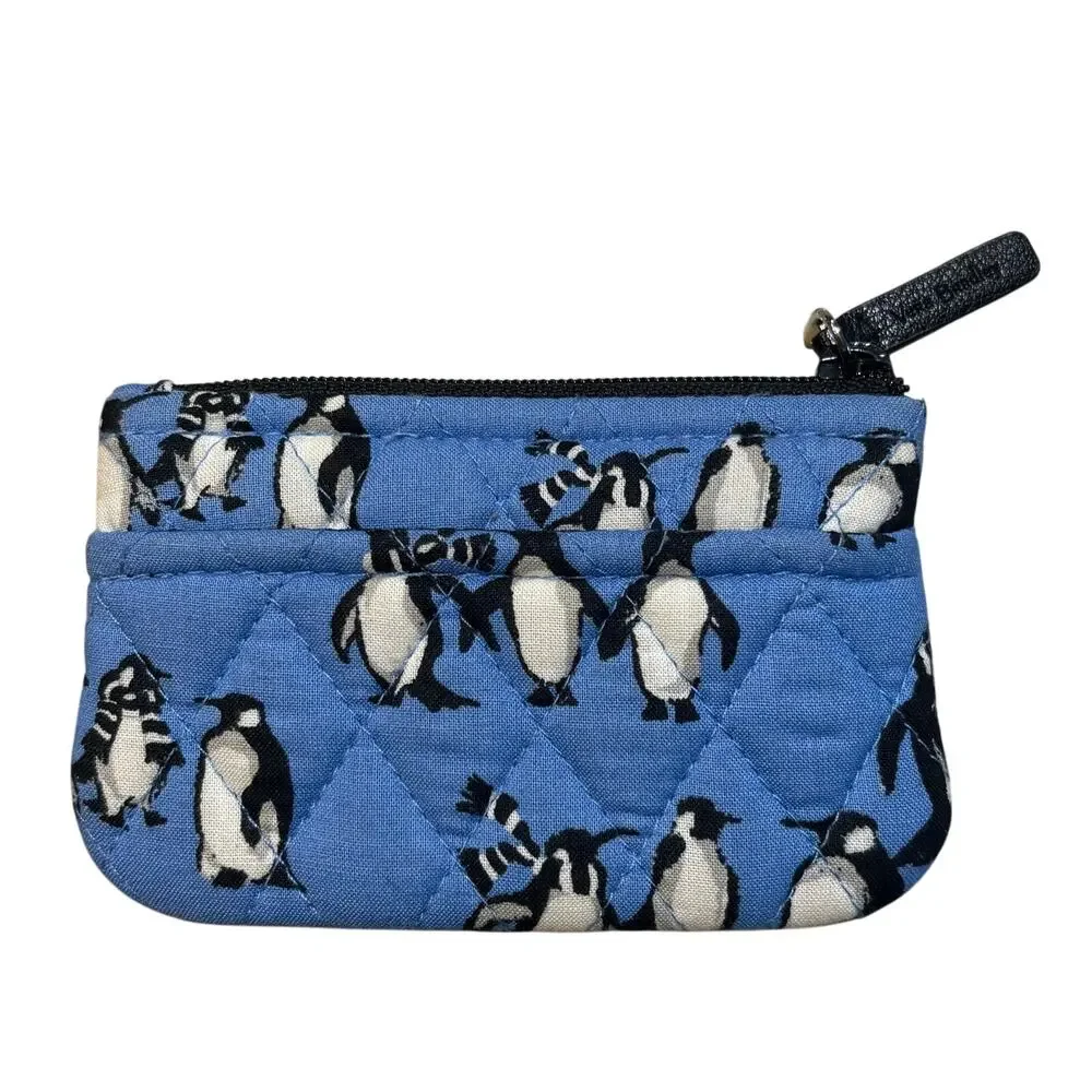 Vera Bradley Playful Penguins Light Blue Crossbody Shoulder Bag w/ Coin Holder - Picture 7 of 9